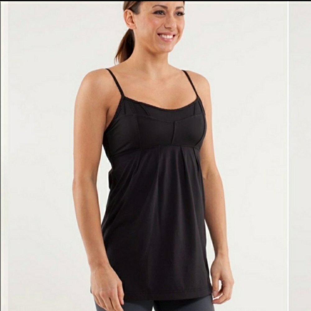 Lululemon Debut Built In Bra Black Tank Size 6